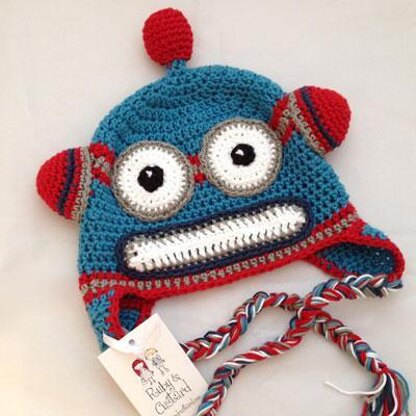 Crochet Robot Hat