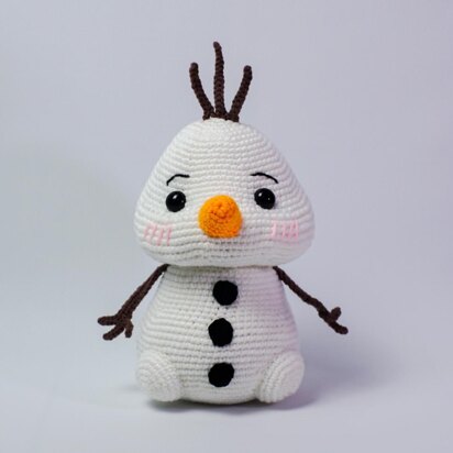 Cuddle Olaf snowman amigurumi crochet pattern