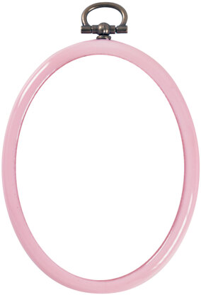 Permin 3 x 4 Inch Baby Pink Oval Flexi-Hoop