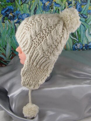 Baby Big Bobble Superfast Cable Trapper Hat
