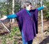 Plum Perfect Cabled Cape