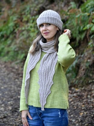 Morning Mist Hat and Scarf set