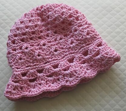 Scalloped Baby Hat Crochet Pattern