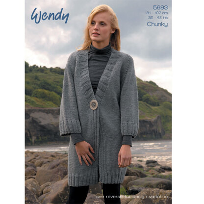 Defined Rib Cardigans in Wendy Mode Chunky - 5693