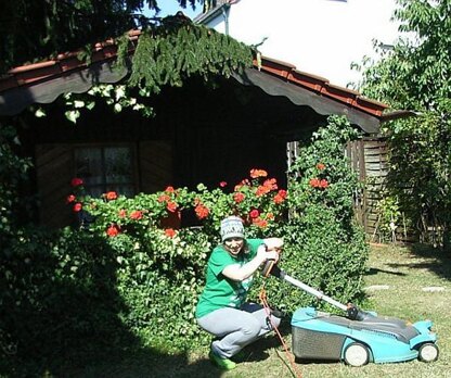 Mowing the lawn beanie