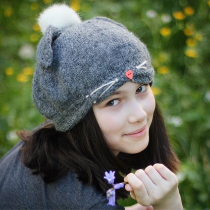 Gray Rabbit Beret