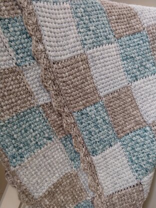 Tunisian Entreloc Baby Blanket