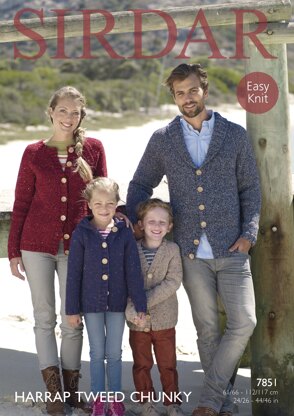 Cardigans in Sirdar Harrap Tweed Chunky - 7851 - Leaflet