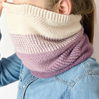Ombre Moss Stitch Cowl