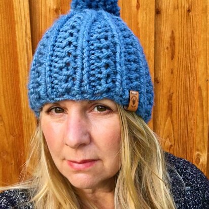 Winter Blues Pom Pom Hat