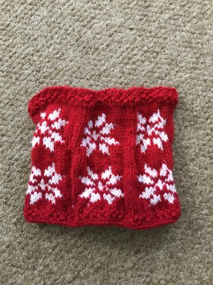 Dog snowflake Christmas Cowl  Snood