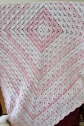 Whispers in Shell Pink Baby Blanket