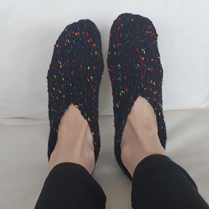 8ply easy knit slippers - Shannon