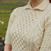 Cable Sweater with Collar -  Top Knitting Pattern for Women in Debbie Bliss British Wool Aran by Debbie Bliss