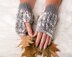 Angel Feathers Fingerless Gloves