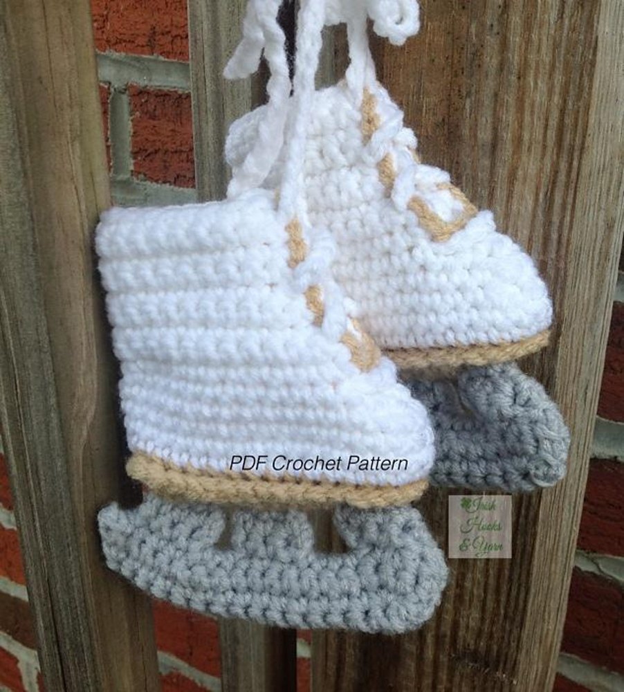 Knitted hockey skate booties hotsell