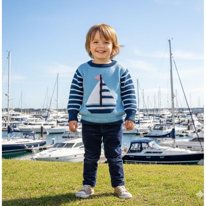 Cute Nautical sweaters in 4 ply