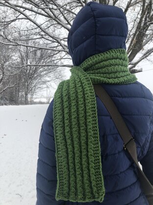Reversible Braided Cable Scarf