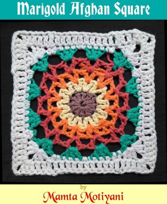 Marigold Afghan Square Esay Crochet Pattern