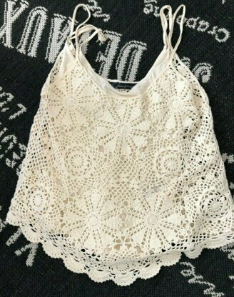 Crochet gorgeous halter festival tank top.