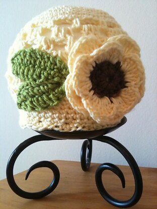 Sunderland Sunflower Baby Hat Crochet Pattern