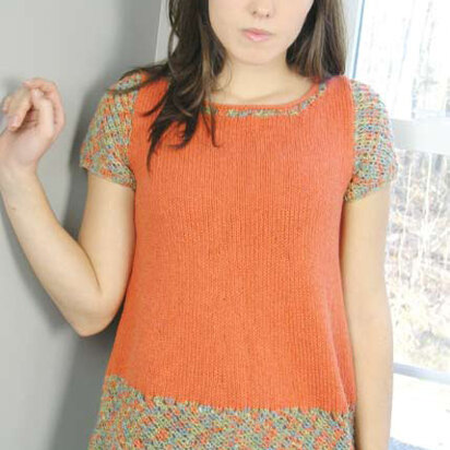 Orange Crush Tunic in Knit One Crochet Too 2nd Time Cotton - 1996