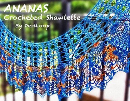 Ananas Crocheted Shawlette