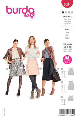 Burda Style Misses' Wrap Skirt with Inverted Pleats B6084 - Paper Pattern, Size 8-18 (34-44)