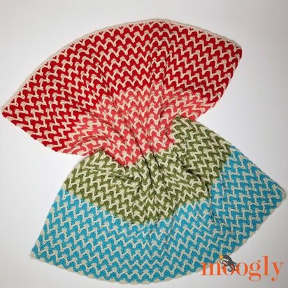 Bright Chevron Borderless Blanket