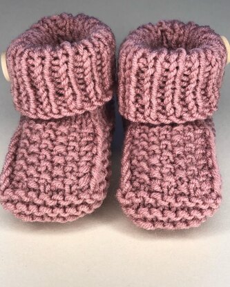 Baby Seed Stitch Booties 0-3 Months