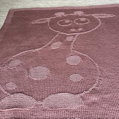 Baby Blanket Giraffe - knitting pattern