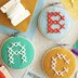 Cotton Clara Alphabet Cross Stitch Felt Hoops Kit - 9cm