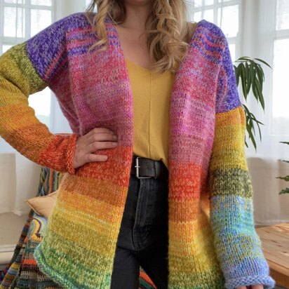 Rainbow Folk Cardigan