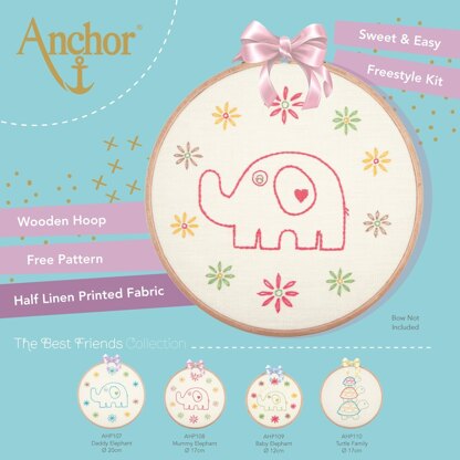 Anchor Mummy Elephant Embroidery Kit