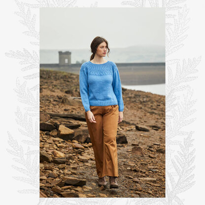 Helena Sweater -  Knitting Pattern For Women in Willow & Lark Heath Solids by Willow & Lark