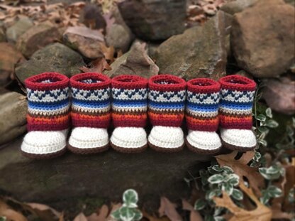 Mukluk Baby Booties Crochet Pattern