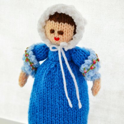 Caroline - An 1808 Georgian Doll Knitting Pattern - Toy Knitting Pattern