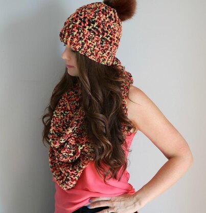 Melon Melody Hat & Shawl Set