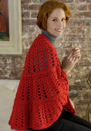 Have a Heart Shawl in Red Heart Super Saver Jumbo Solids - LW2988