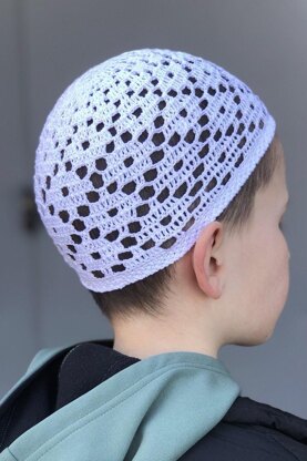 Summer crochet skull cap for men