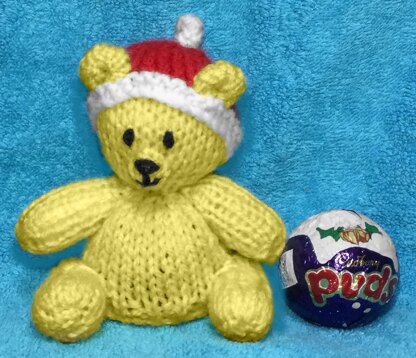 Christmas Teddy Bear Puds chocolate cover