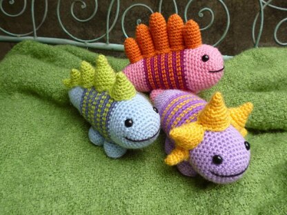 Stripe-o-saurs, Amigurumi Dinosaur Pattern