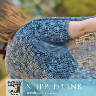 Stippled Ink Cardigan in Juniper Moon Farm Findley Dappled - JMF04-08