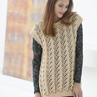 Fan Lace Tunic in Lion Brand Pound Of Love - L32215