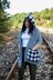 "Checkmate" pocket scarf with hood