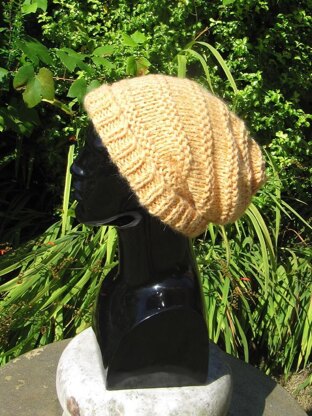 Superfast Garter Stitch Stripe Slouch hat