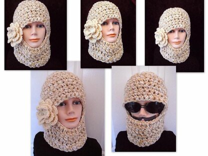 597CROB Crochet Unisex Ski Hat Balaclava