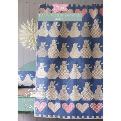 Tilda Happy Winter Snowmen Quilt - Downloadable PDF