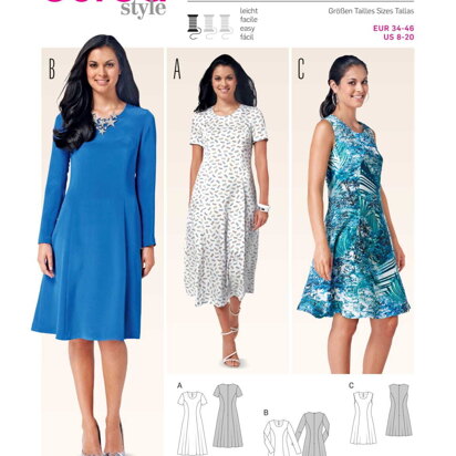 Burda Dresses Sewing Pattern B6821 - Paper Pattern, Size 8-20