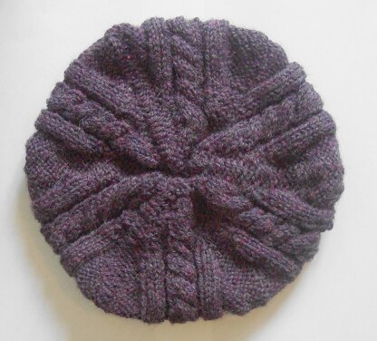 Aran Tweed Tam. Beret.